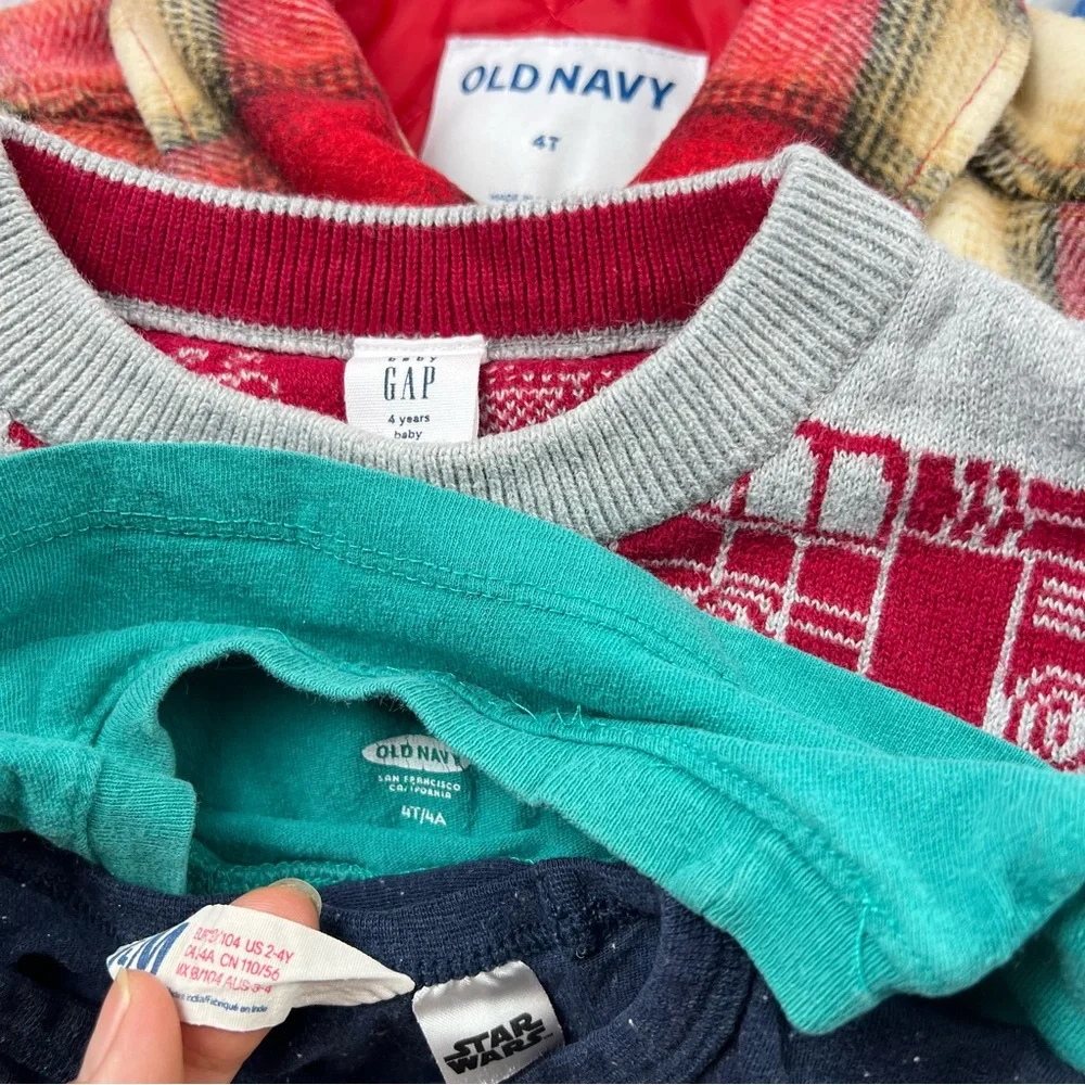 4T Boy Assorted Brand Fall Winter Clothing Bundle Long Sleeve